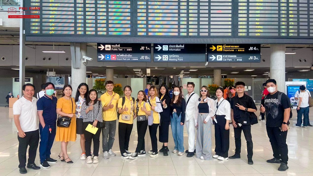 Sinh viên Trường Đại học Phú Xuân bắt đầu hành trình thực tập sinh quốc tế tại Thái Lan